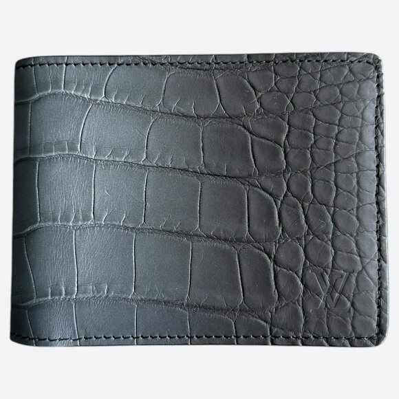 Louis Vuitton Grey Crocodile Bifold Wallet - Picture 1 of 5